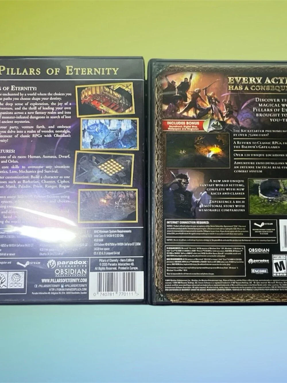 Pillars of Eternity Hero Edition PC DVD Rom Retail Version PEGI & ESRB Bundle